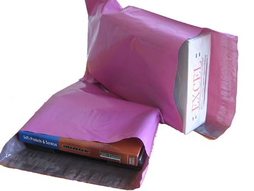 pink mailing bags